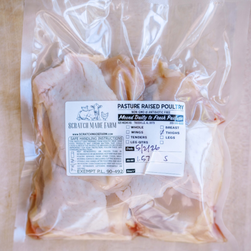 Bone-In Chicken Thighs (Pasture-Raised Soy-Free, Organic Fed)